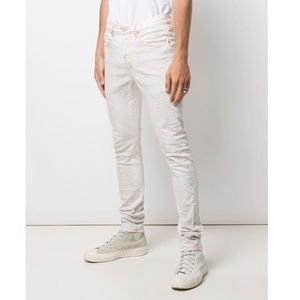 Purple Brand P001 White Neon Stitch Orange Jeans NWT Sz 34